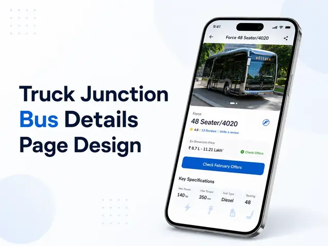 Truck Junction Bus Details Page Design